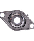 Three Quarter Inch Stainless Steel Two Bolt Flange Bearing For Shaft MUNCFL204-12 SSUCFL204-12 YCJT PT top view