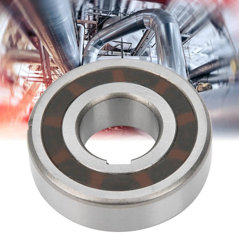 Workhorse One Way Sprag Clutch Bearing With Dual Keyway Freewheel Design And Rock Solid GCR15 Steel Build Made To Handle Textile Machines Automotive Shops And Printing Floors 20x47x14Mm close-up on dual keyway design