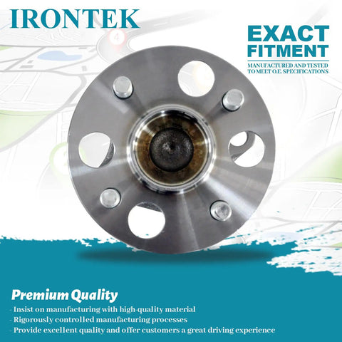 Heavy Duty Rear Wheel Hub Bearing Assembly With 4 Lug Non Abs Hardware showing steel finish and 4 lug design for 2006 2007 Toyota Yaris.