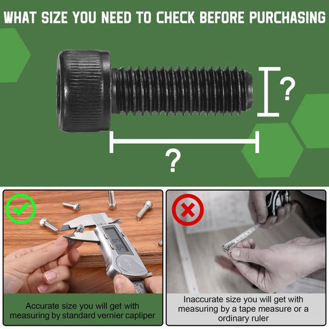 M1.4 by 5mm Hex Socket Head Cap Screw showing accurate measurement methods for reliable purchases, focused on quality assembly.