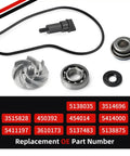 Top Shelf Badass High Performance Water Pump Impeller and Shaft Assembly with Bearing Seal Kit Replacement for UTV, includes impeller and O-ring.
