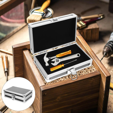 Kick Ass Aluminum Tool Case With Secure Latch And Comfy Carry Handle For Holding Down Your Cables Power Tools And Job Site Gear Zero Hassle Storage For The Daily Grind And Weekend Build with tools inside.