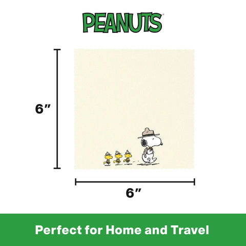 6-inch square microfiber cloth with cartoon design, part of 3 Pack Microfiber Cleaning Cloths For Glasses And Lenses