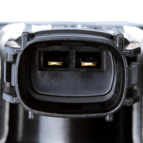 Close-up view of the connector for HM10067 Direct Injection High Pressure Fuel Pump with durable black plastic housing.
