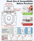 Built Tough Flip Up Toilet Safety Rails With Smooth 115 Degree Swing And Reliable Four Level Height Adjustments Delivers Solid 330 Pound Support for compatibility diagram.