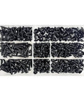 340-Piece Cross Head Self-Tapping Screws Kit With Washers, Carbon Steel M3 M3.5 M4, Phillips Drive, black finish