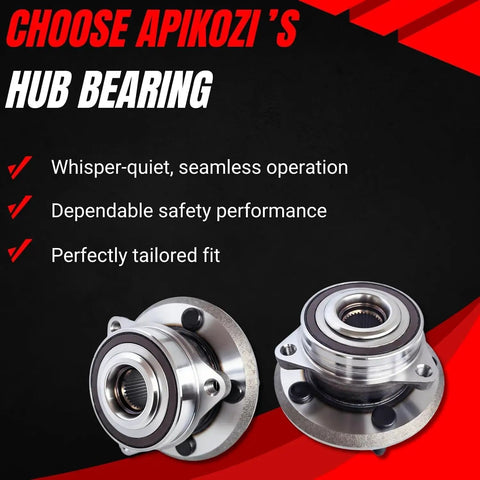 Durable Front Wheel Hub Bearing Assembly For Jeep Grand Cherokee 2011 2021 2Wd Oem Equivalent 513324 shown with detailed design and sturdy build.