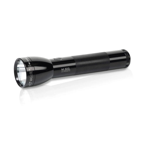 Side view of Beefy LED 2 Cell D Flashlight With Quick Click Beam 524 Lumens High 143 Lumens Low 58 Lumens Eco 69 Hour Run Time Anodized Aluminum