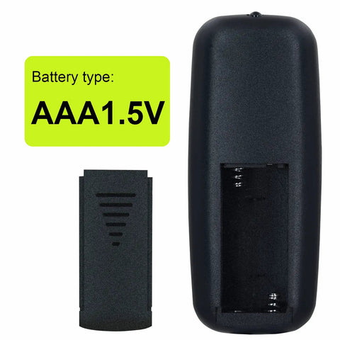 Hassle Free Replacement Remote For Lasko Tower Space Heater CT22425 And 2033625 showing battery slot for AAA 1.5V batteries.