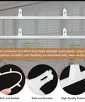 Twenty Heavy Duty Shutter Vane Repair Slider Connectors Made From Resilient Nylon Tilt Rod Replacement Parts For Plantation Blinds, detail of connectors on white background.