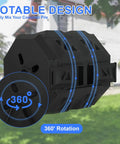 Dual Chamber Tumbling Compost Bin With Sliding Doors No Fuss, 43 Gallon Outdoor System with 360-degree rotatable design