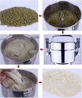 Swing Type Commercial Electric Grain Mill Grinder Powder Machine for Herbs Spices Pepper Coffee Pulverizer, processing beans.
