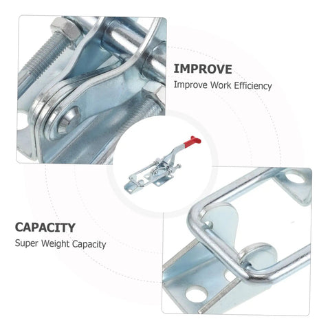 Heavy Duty Toggle Latch Clamp With Quick Release Draw Latch 2183lbs Holding Capacity Tough As Nails Galvanized Iron Corrosion Resistant Ideal For Tool Boxes Smoker Lids Draw Chests And More close-up