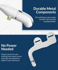 Slim Glow Non Electric Bidet Attachment For Toilet With Front And Rear Dual Nozzles For Fresh Cold Water Wash, Night Light Knob