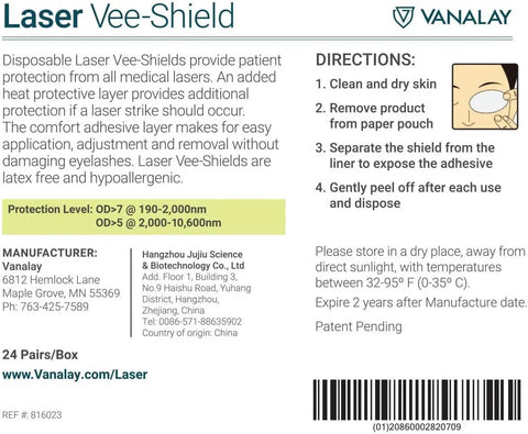 Game Changing Disposable Laser Eye Shields Dead Simple Pressure Sensitive Fit One Size Fits All Pro Level Patient Protection With Wide Spectrum Coverage Clinics Swear By These Tough Shield Packets 24 Pairs Per Box Medical Grade Gear product information and usage directions.