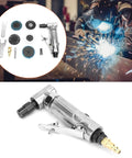 90 Degree Pneumatic Angle Die Grinder Cranking At 20000 Rpm With 2 Inch Grinding Disc For Tight Corners Metal Fab And Weld Jobs Shop Ready Air Powered Tool Badass Performance beside accessories.