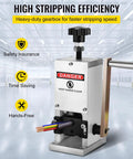 Portable Manual Wire Stripping Machine With Hand Crank For Scrap Copper Recycling 0.06 to 0.98 Inch Wires in action