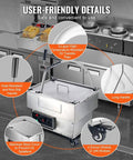 Compact Commercial Mobile Fryer Filter Machine W 18L Oil Drain Cart Truck Separator System For Fast Food Biz features user-friendly details.