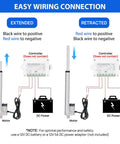 Easy wiring connection diagram for Badass 330 Lb Linear Actuator For Solar Tracker Builds showing motor connections.