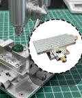 Built Serious Adjustable Cross Slide Platform With Manual Hand Crank For Deadon Xy Axis Alignment and Smooth Precision Mounting In Compact Workshop Spaces, featuring aluminum XY stage.