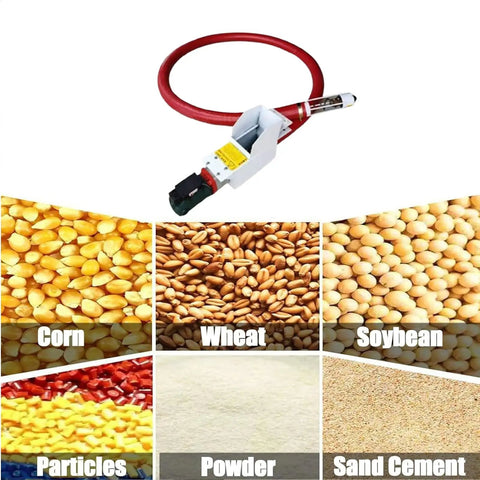 Grain Pumping Machine With Small Granule Conveyor And Suction Auger for handling corn, wheat, soybeans, particles, powder, sand cement.