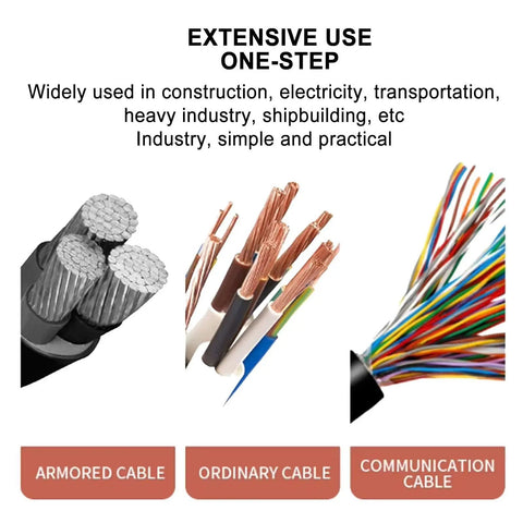 Armored, ordinary, and communication cables; sample materials for Beast Mode Rechargeable Ratchet Cable Cutter For Copper Aluminum And Armored Cables Up To 95Mm Electric Wire Cutting Tool With Gear Type Scissors 18V 4.0Ah Power Pack Built For Tough Industrial Jobs.
