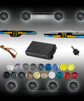 Forward and Reverse Parking Sensor System With Inches Distance Option, bidirectional display, 18 color probe customization