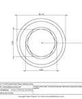 Top view diagram of Pack Of Twenty Five Grade 2 Pure Titanium Socket Head Machine Screws Size 2 56 By Quarter Inch UNC Threads.