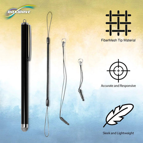 Super Tight Capacitive Stylus Pen Compatible With RevoPoint Miraco Plus 3D Scanner in jet black with FiberMesh tip.