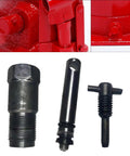 Heavy Duty Hydraulic Oil Pump Swap Kit compatible with Vertical Jacks under 20T showing metal fittings and seals for repair.