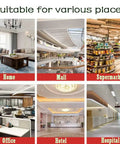 Various locations: home, mall, supermarket, office, hotel, and hospital interiors.