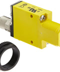 Mini Beam Photoelectric Sensor with Glass Fiber Mode for Rock Solid Industrial Automation 10 to 30 V DC 4 Pin QD, yellow body