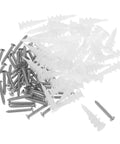 Drywall Anchors Kit With Plastic Expansion Tubes And Screws 50 Heavy Duty Sets Made From Stainless Steel For Rock Solid Mounts