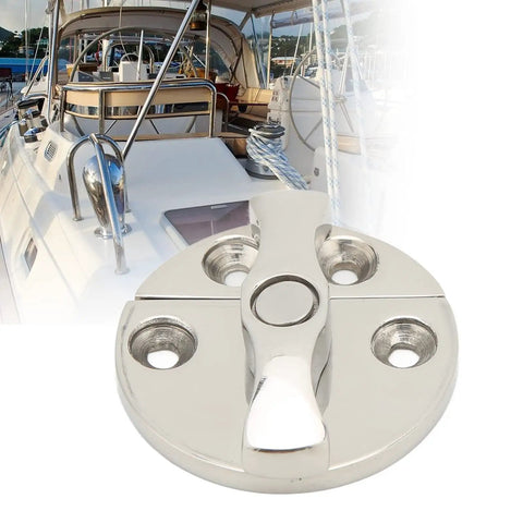 Dead Nuts Secure Marine Boat Door Catch Latch With 180 Degree Smooth Pivot Rock Solid 316 Stainless Steel Universal 45Mm Latch mounted on yacht.