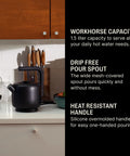 Electric Kettle 1.5 Liter Capacity In Sleek Stainless Steel, Modern Twist On Stovetop Style on a kitchen counter with cups.