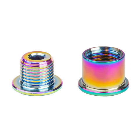 Top Shelf Grade 5 Titanium Chainring Bolts For Mountain And Road Bikes Badass M8x6Millimeter Double Crankset Fasteners heavy duty colorful titanium bolts.