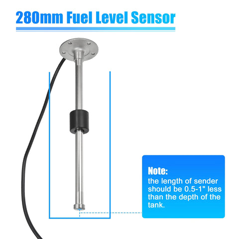 Badass Universal Fuel Sending Unit For Trucks Rvs Buses And Boats 240-33 Ohm Resistance 11 Inch Long Gas Tank Sensor Replacement