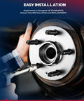 Person installing Front Wheel Hub Bearing Assembly Pair (2) Compatible with Buick LeSabre 1991-1999, Cadillac DeVille 1992-1996, Oldsmobile 88 1992-1999, Pontiac Bonneville 1992-1999 5-Lug w/ ABS