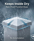 Snug As A Bug 4X4 Vinyl Fence Post Caps Set Of Six White design rain-proof pyramid slope protecting post from moisture.