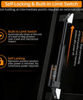 Beefy Heavy Duty 12V Linear Actuator Generating 3000N Force with self-locking and limit switch features for automation.