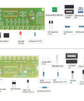 Five-Project Soldering Practice Kit With DIY Electronics Projects Including Tesla Coil Wireless Light, circuit components shown