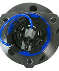Front Wheel Bearing And Hub Assembly Direct Fit Replacement For Chevrolet Malibu Cobalt Pontiac G6 Aura top view with blue wire.
