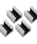 Four SBR20UU sliding carriages for Top Tier 2200mm Linear Motion Kit, made of durable metal, ideal for CNC projects.