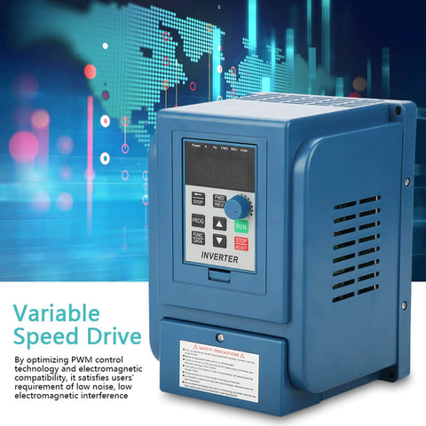Variable Frequency Drive 380V 3A Speed Controller For 3 Phase 0.75kW Motor with wide speed range and anti-trip design