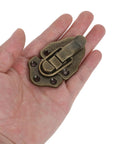 Solid Cold Rolled Steel Toggle Latches Duckbill Hasp Lock Set For Toolboxes Cabinets And Antique Boxes Heavy Duty Grip 6 Pack, bronze latch in hand