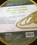 Three Eighths Inch Air Hose 250 Ft Beefy Heavy Duty Lightweight For Air Compressors With 300 PSI Working Pressure MNPT Fittings