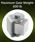 Hella Slick Opening Heavy Weld On Gate Hinge With Aluminum Body for Commercial Fences, sealed bearing design, maximum weight 600 lb.