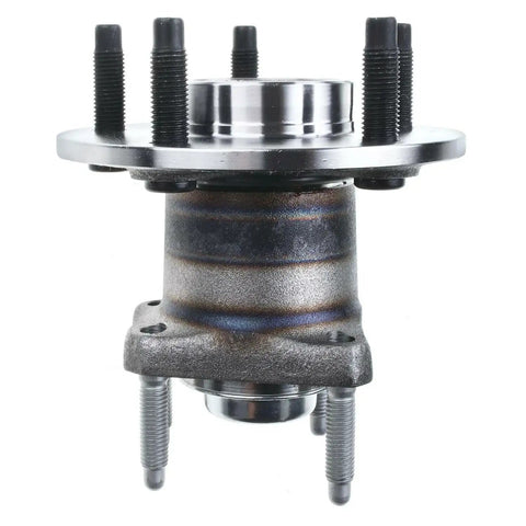 Heavy Duty Rear Wheel Hub Bearing Without Abs For Chevy Hhr Malibu And Pontiac G6 showing front view with bolts and metallic finish.