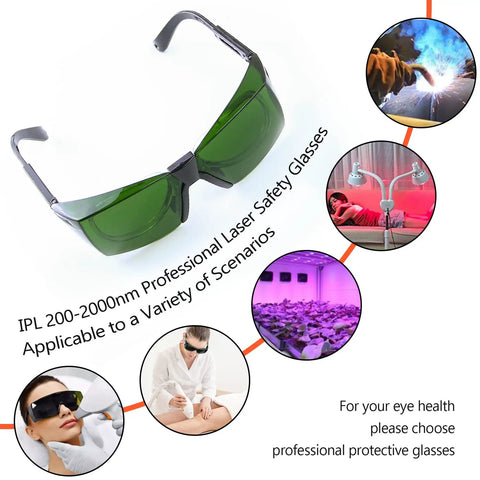 Heavy Duty IPL Safety Goggles Delivering Knockout OD4 Eye Protection Across 200 To 2000 Nanometers for laser use.