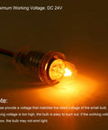 Get Your Tech Stash Ready with These Bad Boys, E10 Screw Base Miniature Bulbs, 24V 1.5W Warm Yellow Light for Your Flashlights and Indicators, 15 Pack in Box with glowing bulb